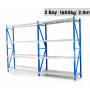 2 Bay Garage Storage Steel Rack Long Span Shelving 2m-wide thumbnail 1