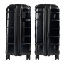 Olympus 3PC Artemis Luggage Set Hard Shell Suitcase ABS+PC  Jet Black thumbnail 8
