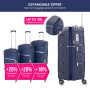 Olympus 3PC Eos Luggage Set Hard Shell Suitcase ABS+PC - Blue thumbnail 12