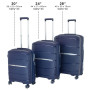 Olympus 3PC Eos Luggage Set Hard Shell Suitcase ABS+PC - Blue thumbnail 4