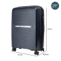 Olympus 3PC Astra Luggage Set Hard Shell Suitcase - Aegean Blue thumbnail 3