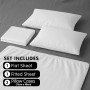 750 Thread Count Cotton Rich Queen Bed Sheet Set 4 Piece Gift Pack - White thumbnail 5