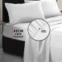 750 Thread Count Cotton Rich Queen Bed Sheet Set 4 Piece Gift Pack - White thumbnail 6