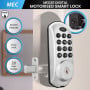 MEC Digital Motorised Smart Lock 20 User Codes Auto-Lock Backlit Keypad Chrome thumbnail 2