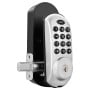MEC Digital Motorised Smart Lock 20 User Codes Auto-Lock Backlit Keypad Chrome thumbnail 1