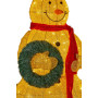 150cm Gold Outdoor Christmas Snowman with Lights thumbnail 3