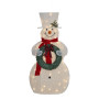 150cm White Outdoor Christmas Snowman with Lights thumbnail 1