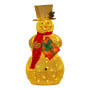 Christabelle 120cm Gold Outdoor Christmas Snowman with Lights thumbnail 1
