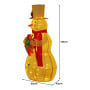 Christabelle 120cm Gold Outdoor Christmas Snowman with Lights thumbnail 4