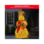Christabelle 120cm Gold Outdoor Christmas Snowman with Lights thumbnail 6