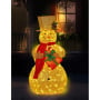 Christabelle 120cm Gold Outdoor Christmas Snowman with Lights thumbnail 7