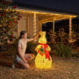 Christabelle 120cm Gold Outdoor Christmas Snowman with Lights thumbnail 2