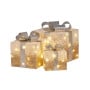3 Piece Christmas Present Display Set with Lights- Champagne Finish thumbnail 1