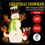 Christmas Snowman Display with Lights and Animals - 121cm thumbnail 3