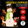 Christmas Snowman Display with Lights and Animals - 121cm thumbnail 3