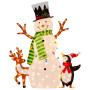 Christmas Snowman Display with Lights and Animals - 121cm thumbnail 1