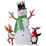 Christmas Snowman Display with Lights and Animals - 121cm thumbnail 2