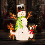 Christmas Snowman Display with Lights and Animals - 121cm thumbnail 2