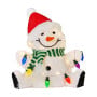 Christabelle 40cm Light Up Sitting Snowman Christmas Decoration with 35 Warm White LED Lights Festive Tabletop Decor thumbnail 1