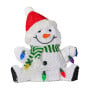 Christabelle 40cm Light Up Sitting Snowman Christmas Decoration with 35 Warm White LED Lights Festive Tabletop Decor thumbnail 4