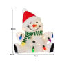 Christabelle 40cm Light Up Sitting Snowman Christmas Decoration with 35 Warm White LED Lights Festive Tabletop Decor thumbnail 5