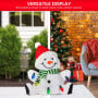 Christabelle 40cm Light Up Sitting Snowman Christmas Decoration with 35 Warm White LED Lights Festive Tabletop Decor thumbnail 7