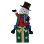 Christabelle 85cm Christmas Snowman On Presents Display with Lights thumbnail 2