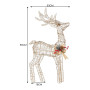 Christabelle Light Up Christmas Reindeer Display Indoor & Outdoor Decoration Warm White LED Lights Gold Bow Wire Frame thumbnail 2