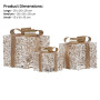 Christabelle Battery Operated Golden Christmas Gift Boxes with Lights & Gold Bows - Set of 3 thumbnail 2