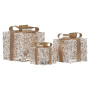 Christabelle Battery Operated Golden Christmas Gift Boxes with Lights & Gold Bows - Set of 3 thumbnail 3