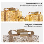 Christabelle Battery Operated Golden Christmas Gift Boxes with Lights & Gold Bows - Set of 3 thumbnail 4