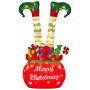 Christabelle Elf in Gift Sack Christmas Display Warm White LED Lights 86cm for Decoration w/Wire Frame Construction thumbnail 1