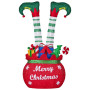 Christabelle Elf in Gift Sack Christmas Display Warm White LED Lights 86cm for Decoration w/Wire Frame Construction thumbnail 3