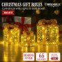 Christabelle Set of 3 Battery Operated Golden Cylindrical Christmas Gift Boxes w/Warm LED Lights Indoor Holiday Present thumbnail 7