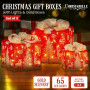 Christabelle Set of 3 Christmas Gift Box Display with LED Lights and Bows Decoration Ornament thumbnail 6