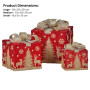 Christabelle Set of 3 Christmas Gift Box Display with LED Lights and Bows Decoration Ornament thumbnail 2