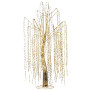 Christabelle Silver Willow Tree 120cm Christmas Display Warm White LED Lights Flexible Branches & Hanging Strands thumbnail 1