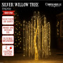 Christabelle Silver Willow Tree 120cm Christmas Display Warm White LED Lights Flexible Branches & Hanging Strands thumbnail 8