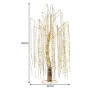 Christabelle Silver Willow Tree 120cm Christmas Display Warm White LED Lights Flexible Branches & Hanging Strands thumbnail 2