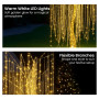 Christabelle Silver Willow Tree 120cm Christmas Display Warm White LED Lights Flexible Branches & Hanging Strands thumbnail 4