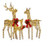Christabelle 3 Reindeer Family Christmas Light Up Display 1.3m LED Outdoor Indoor Xmas Yard Lawn Statue Home Decor thumbnail 1
