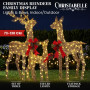 Christabelle 3 Reindeer Family Christmas Light Up Display 1.3m LED Outdoor Indoor Xmas Yard Lawn Statue Home Decor thumbnail 2