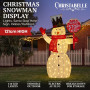 Christabelle 1.21m Snowman Christmas Light Up Display LED Santa Stop Here Sign Outdoor Indoor Xmas Yard Lawn Statue thumbnail 10