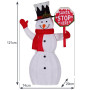 Christabelle 1.21m Snowman Christmas Light Up Display LED Santa Stop Here Sign Outdoor Indoor Xmas Yard Lawn Statue thumbnail 3