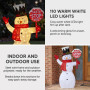 Christabelle 1.21m Snowman Christmas Light Up Display LED Santa Stop Here Sign Outdoor Indoor Xmas Yard Lawn Statue thumbnail 4