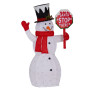 Christabelle 1.21m Snowman Christmas Light Up Display LED Santa Stop Here Sign Outdoor Indoor Xmas Yard Lawn Statue thumbnail 5