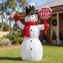 Christabelle 1.21m Snowman Christmas Light Up Display LED Santa Stop Here Sign Outdoor Indoor Xmas Yard Lawn Statue thumbnail 6