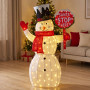 Christabelle 1.21m Snowman Christmas Light Up Display LED Santa Stop Here Sign Outdoor Indoor Xmas Yard Lawn Statue thumbnail 9