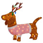 Christabelle 73cm Dachshund Dog Christmas Light Up Display Pine Cone Lights Outdoor Indoor Xmas Yard Lawn Statue thumbnail 1