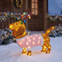 Christabelle 73cm Dachshund Dog Christmas Light Up Display Pine Cone Lights Outdoor Indoor Xmas Yard Lawn Statue thumbnail 7